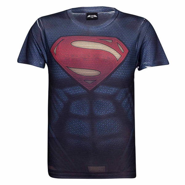 DC Comics Superman Muscle Heren T-Shirt -Blauw