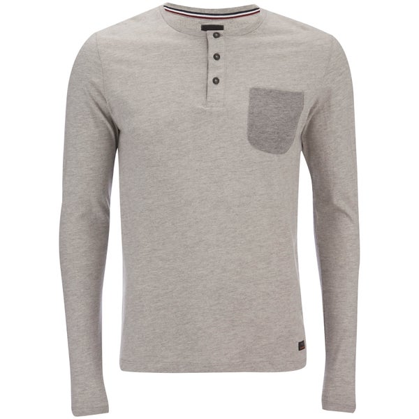 Produkt Men's Contrast Pocket Long Sleeve Top - Light Grey Melange