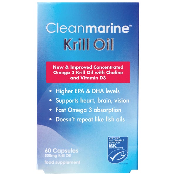 Cleanmarine Krill Oil - 60 Gel Capsules (500 mg)