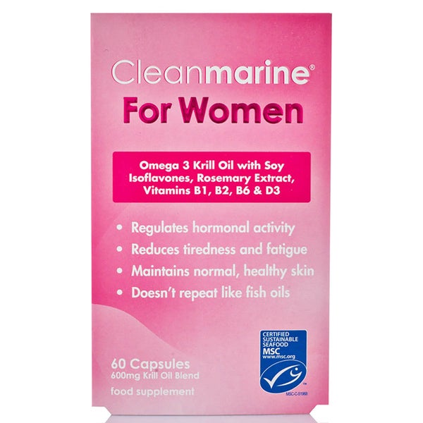 Huile de Krill pour Femmes Cleanmarine — 60 Capsules Gel (600 mg)