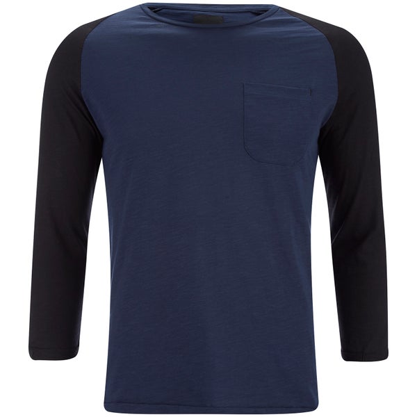 T-Shirt Homme Manches 3/4 Produkt Raglan - Bleu