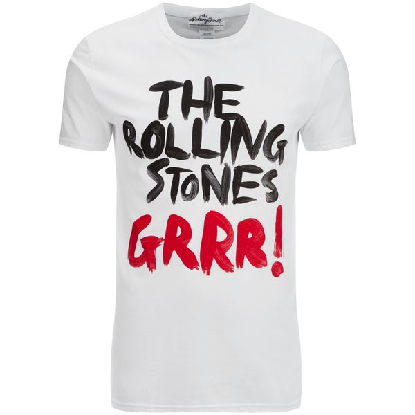 Rolling Stones Men's Logo GRRR! T-Shirt - White