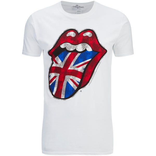 T-Shirt Homme Rolling Stones UK Tongue - Blanc