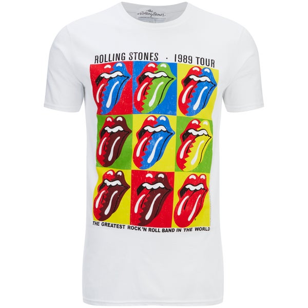 Rolling Stones Men's Forty Licks 1989 Tour T-Shirt - White
