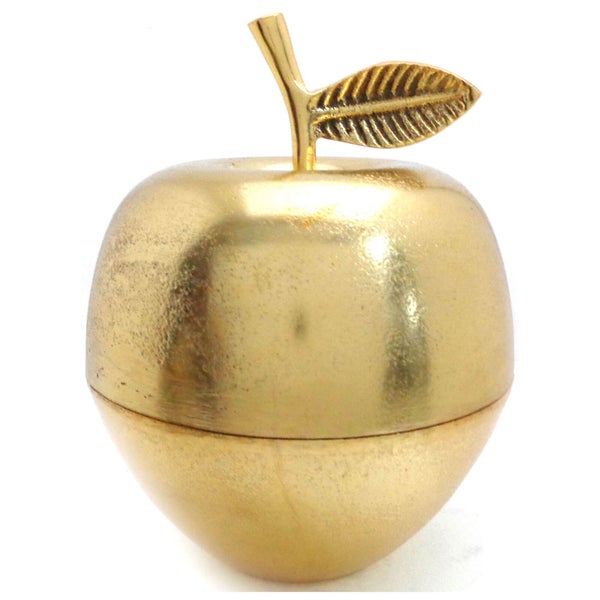 Apple Trinket Pot - Shiny Brass