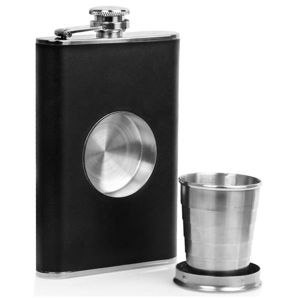 Hunters Stainless Steel Hip Flask and Shot Glass