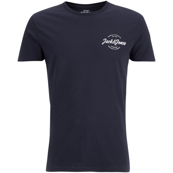 Jack & Jones Men's Originals Small Logo Bones T-Shirt - Navy Blazer