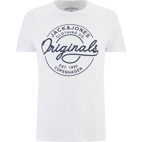 Jack & Jones Herren Originals Bone T-Shirt - Weiß