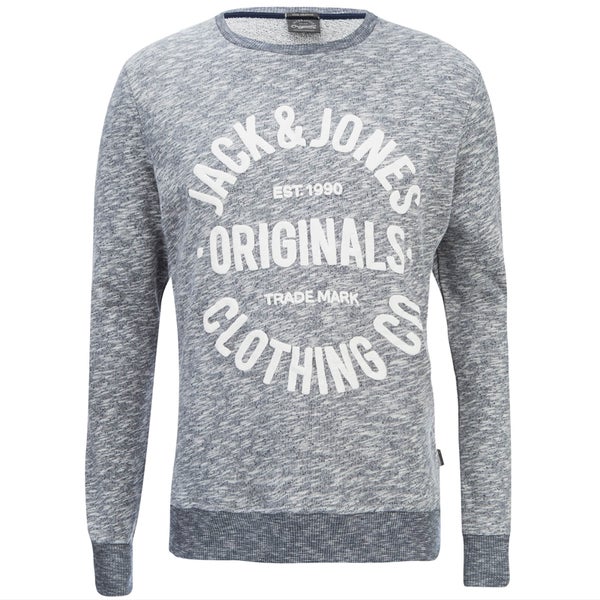 Jack & Jones Men's Originals Clemens Crew Neck Sweatshirt - Navy Melange