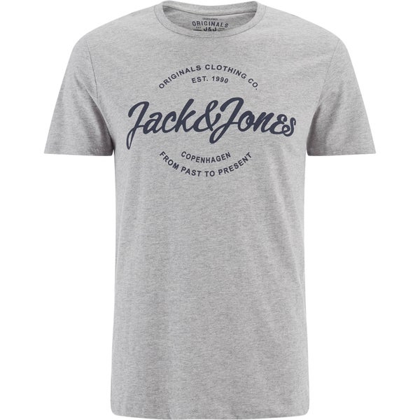 Jack & Jones Men's Originals Bone T-Shirt - Light Grey Melange