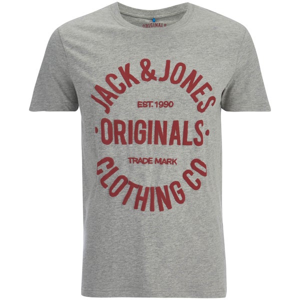 Jack & Jones Men's Originals Clumens T-Shirt - Light Grey Melange
