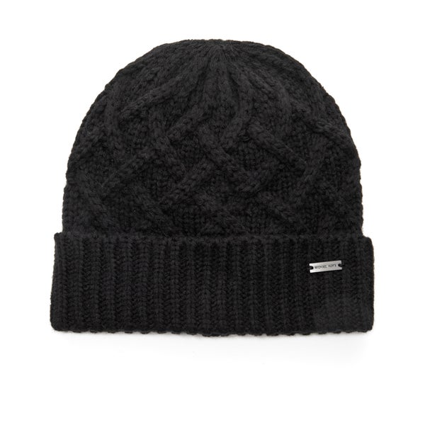 Michael Kors Men's Cable Knit Hat - Black