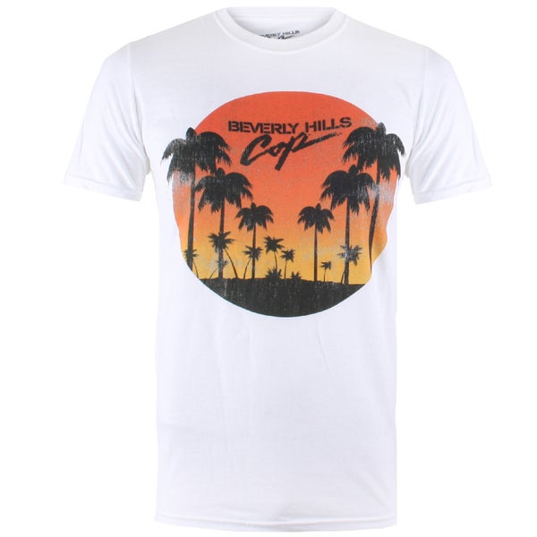 Beverly Hills Cop Herren Sunset T-Shirt - Weiß