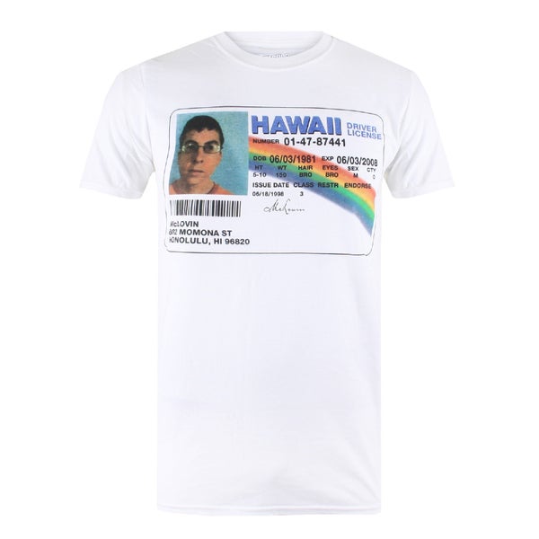 T-shirt Homme Superbad Permis McLovin - Blanc