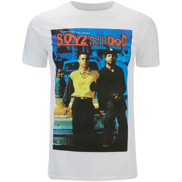 Boys In The Hood Men's Poster T-Shirt - White