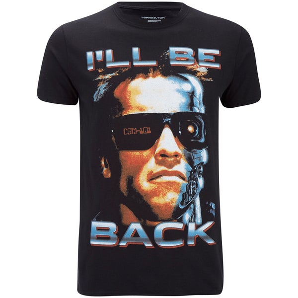 Terminator Mens Ill Be Back T-Shirt - Zwart