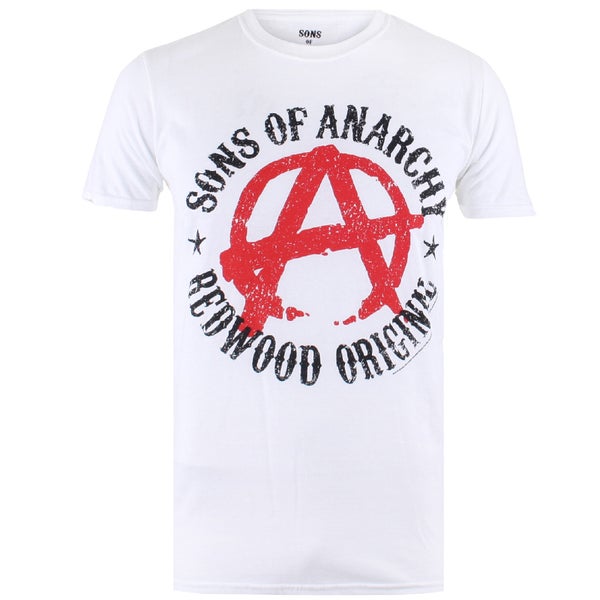 T-Shirt Homme Sons of Anarchy Anarchy - Blanc
