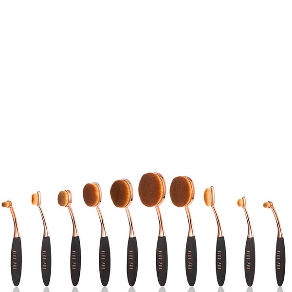 Набор кистей для макияжа Niko Pro Complete Ova Brush Set - Black/Rose Gold