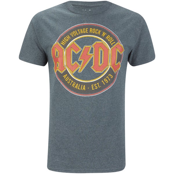 T-Shirt Homme AC/DC Est 73 - Foncé et Chiné