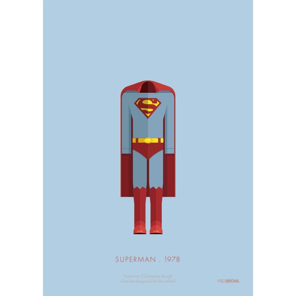 Superman Costume Art Print - 14 x 11