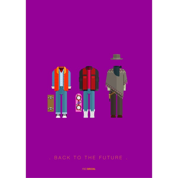 Back to the Future Costume Art Print - 14 x 11