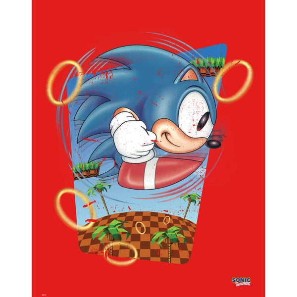 Affiche Sonic le Hérisson 'Rings' - Fine Art