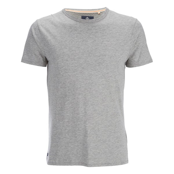 Threadbare Men's William Plain Crew Neck T-Shirt - Grey Marl
