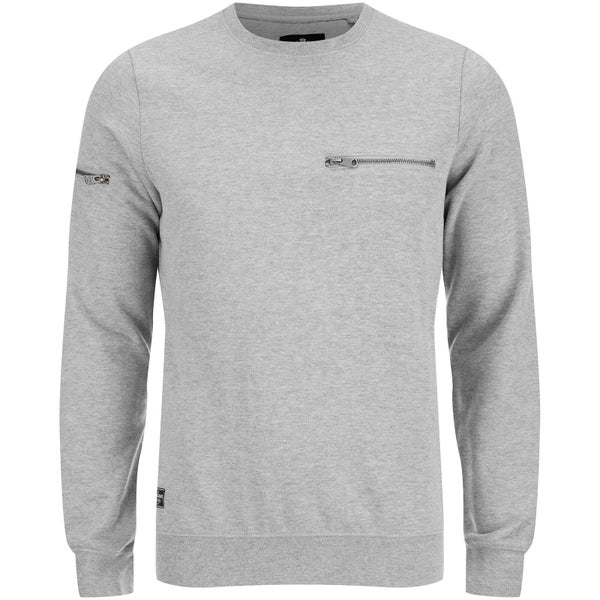Threadbare Men's Chapel Crew Neck Sweatshirt - Grey Marl
