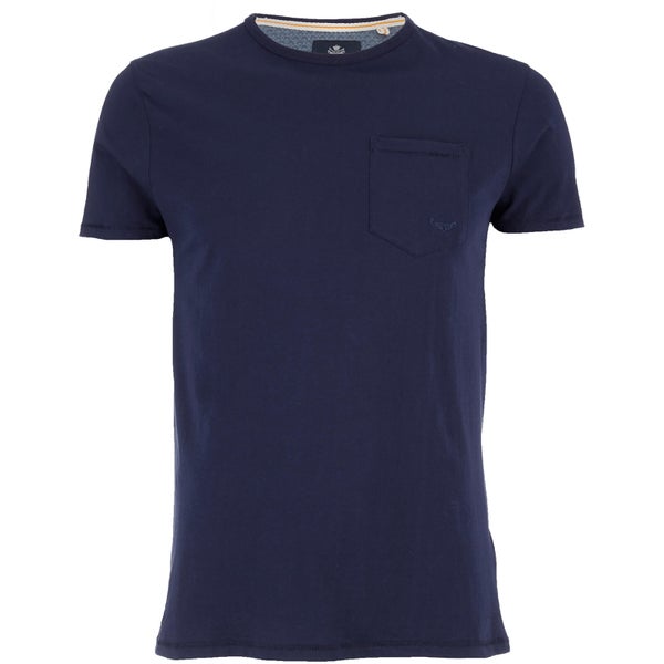 T-Shirt Homme Threadbare Jack Pocket - Bleu Marine