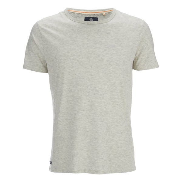 Threadbare Men's William Plain Crew Neck T-Shirt - Ecru Marl