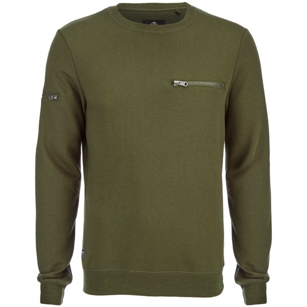 Threadbare Men's Chapel Crew Neck Sweatshirt - Khaki