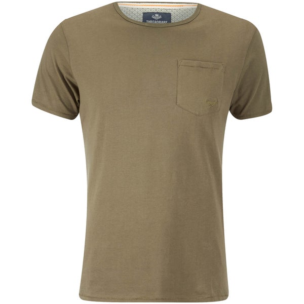 Threadbare Men's Jack Pocket Crew Neck T-Shirt - Khaki