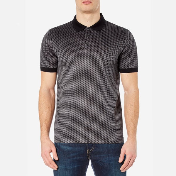 HUGO Men's Devron Short Sleeve Polo Shirt - Dark Grey