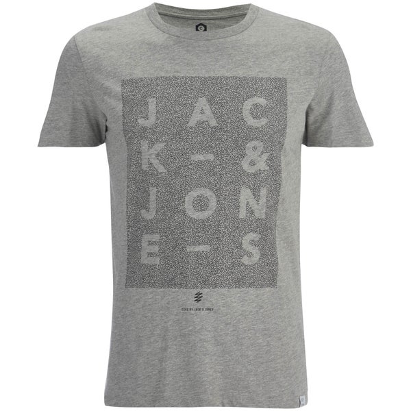 Jack & Jones Herren Core Paris Print T-Shirt - Light Grau Melange