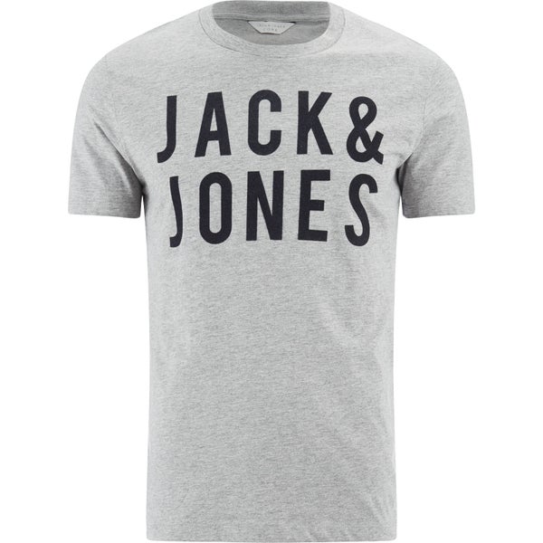 Jack & Jones Men's Core Sharp T-Shirt - Light Grey Melange