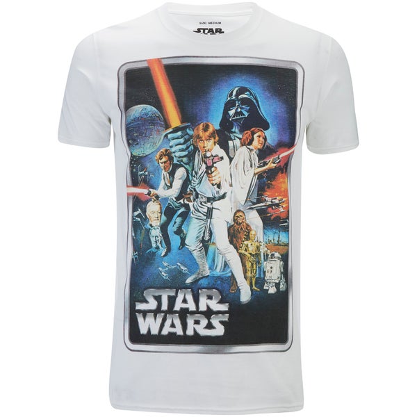 Star Wars Herren New Hope Poster T-Shirt - Weiß