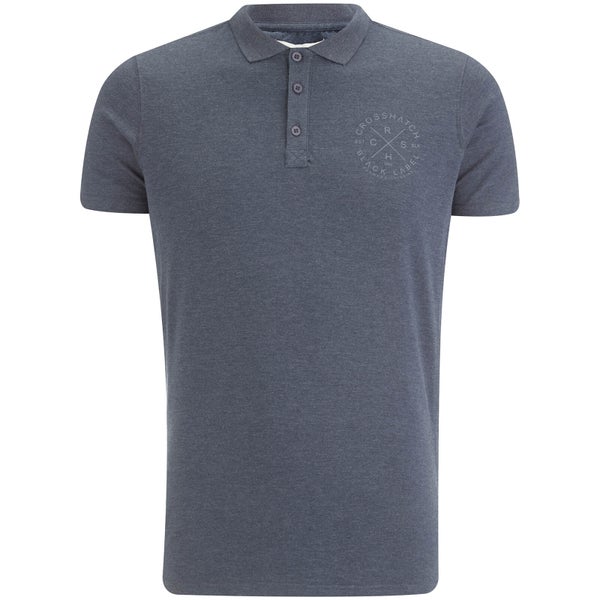 Crosshatch Men's Cultize Stamp Polo Shirt - Navy Marl
