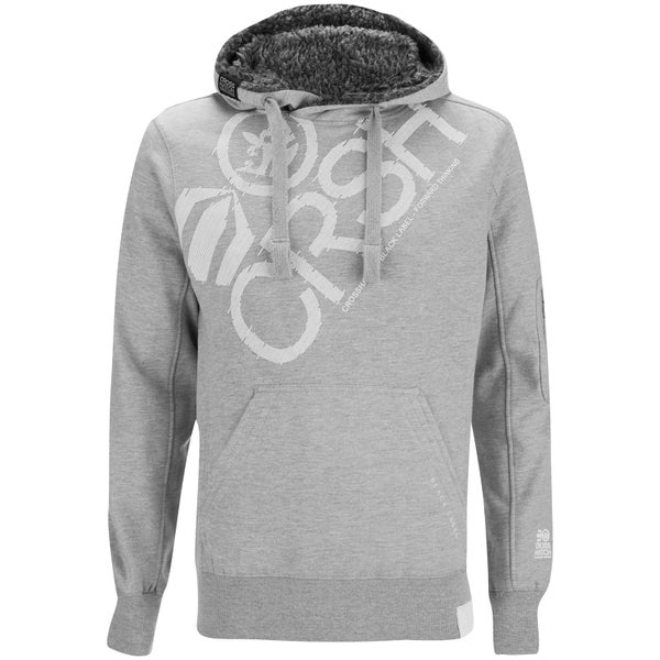 Crosshatch Men's Flashpoint Borg Lined Pull On Hoody - Estate Grey Marl