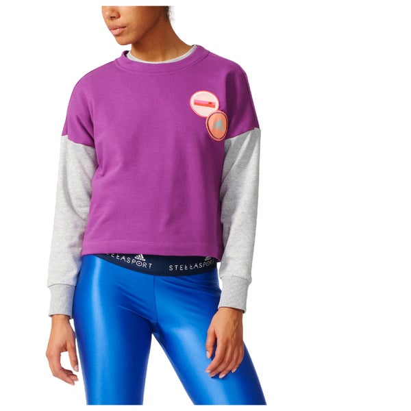 adidas Women's Stella Sport Spacer Training Crew Sweatshirt - Purple