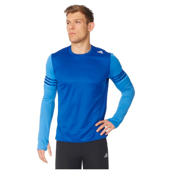 adidas Men's Response Long Sleeve Running T-Shirt - Blue