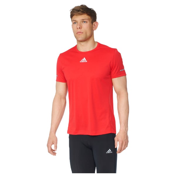 adidas Men's Sequencials Climalite Running T-Shirt - Red