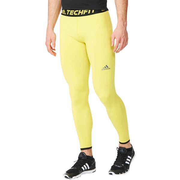 adidas Men's Techfit Performance Climachill Tights - Yellow