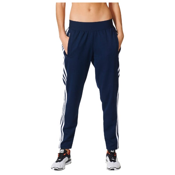 adidas Women's 3-Stripes Tapered Training Pants - Navy