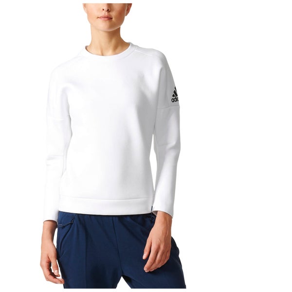 adidas Women's ZNE Training Crew Sweatshirt - White