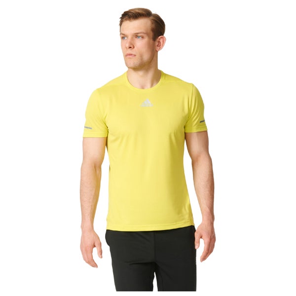adidas Men's Sequencials Climalite Running T-Shirt - Yellow