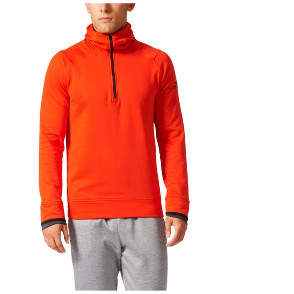 adidas Men's Climaheat Half Zip Training Hoody - Orange