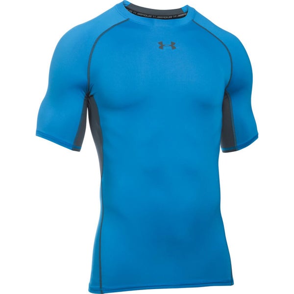 Under Armour Men's Armour HeatGear Short Sleeve Training T-Shirt - Brilliant Blue/Stealth Grey