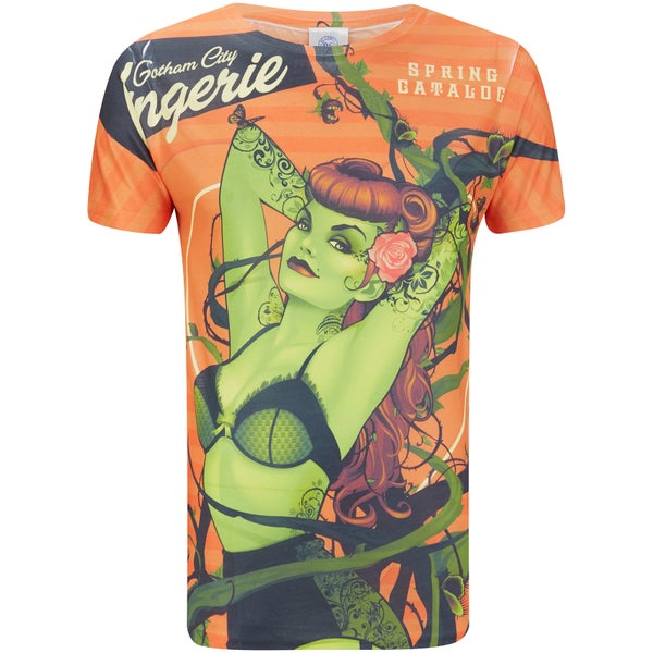 DC Comics Herren Bombshell Poison Ivy T-Shirt - Rot