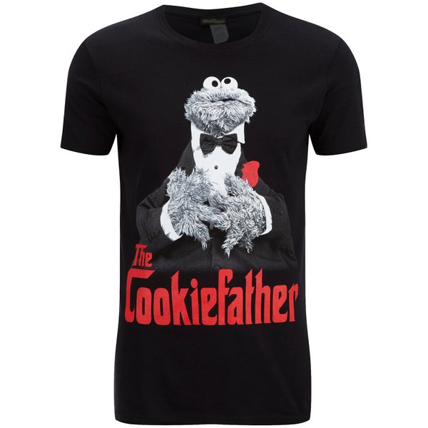 T-Shirt Homme Cookie Monster (Macaron le Glouton) Cookie- Noir