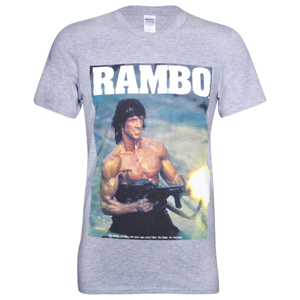 Rambo Gun Heren T-Shirt - Grijs